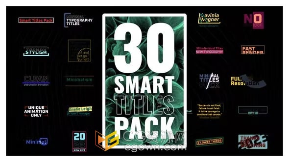 AE模板-极简设计动态标题适合公司活动公告节目采访视频文本