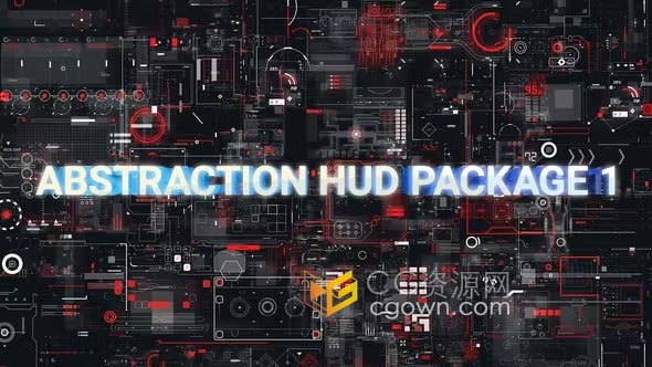 AE模板-25种高科技HUD元素包 Abstraction HUD Pack 1