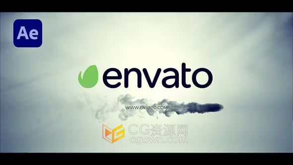 漩涡火焰LOGO和烟雾标志动画-AE模板