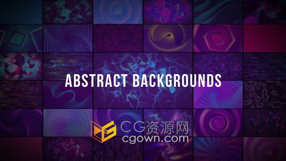 AE模板-制作40个循环动画抽象背景LED屏幕舞台视频素材