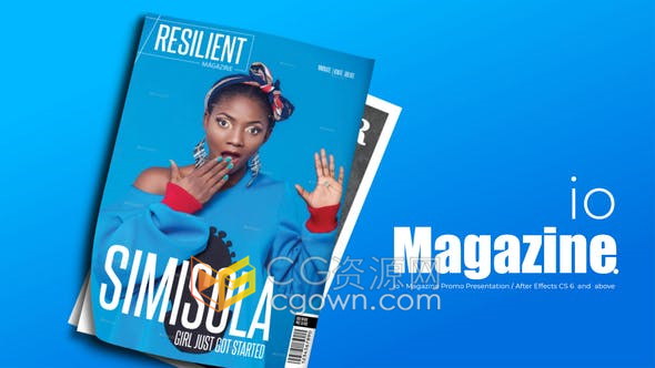 三维时尚杂志书箱手册翻页展示产品人物介绍宣传视频-AE模板