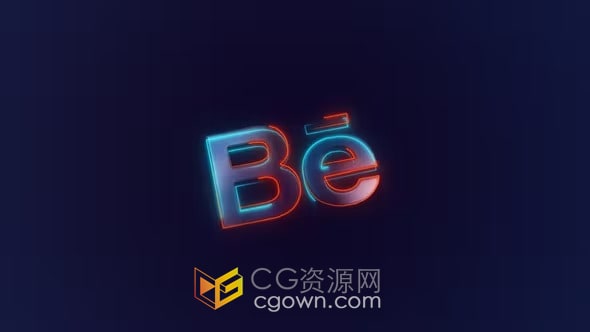 发光线条描边LOGO动画演绎标志效果视频-AE模板