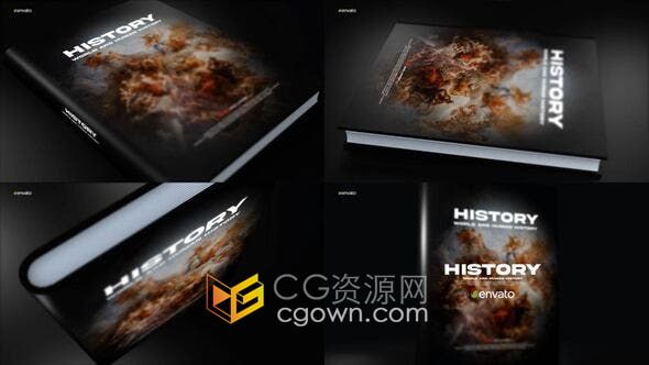 AE模板-图书预订促销宣传展示杂志书籍出版物作家介绍片头