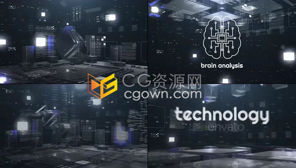 高科技数码产品信息创新CUP技术设备介绍标题科学医学技术演示-AE模板