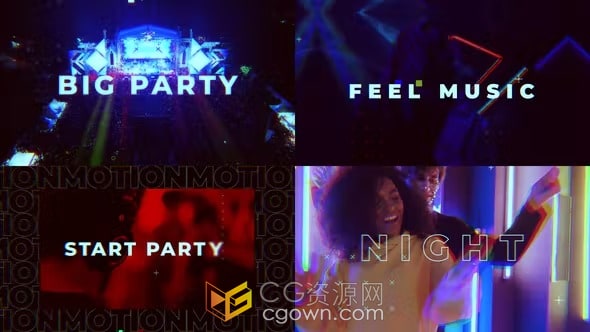 音乐会活动宣传动感快速节奏视频开场片头-AE模板
