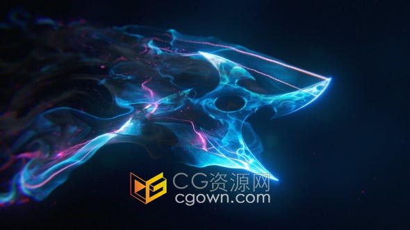 AE模板-超炫的发光转动飞镖彩色拖尾粒子烟雾动画演示电子游戏标志片头