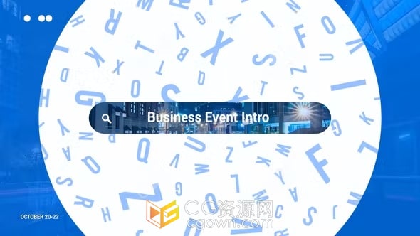 AE模板-商务演讲座谈会开场白业务活动介绍视频广告