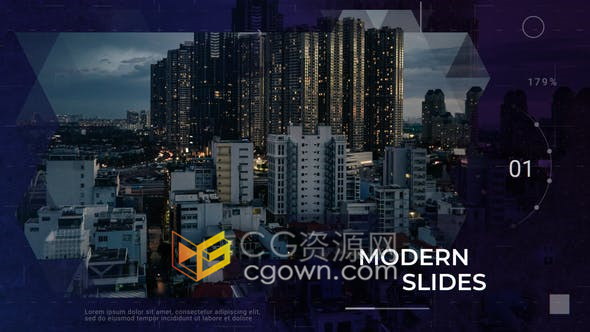 现代科技网络数字技术公司视频宣传幻灯片-AE模板