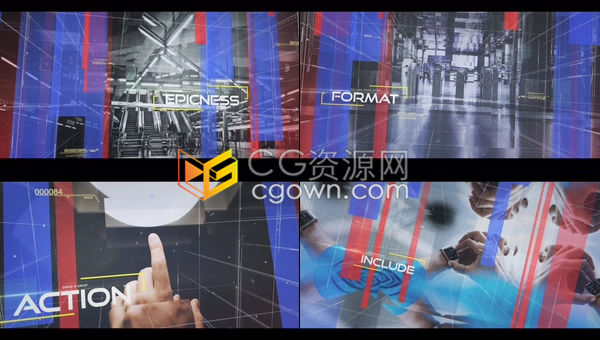 时空穿越感时代技术工业视差效果商业宣传片-AE模板下载