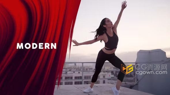 AE模板-彩色流体动画背景现代商业宣传片时尚短视频开场白