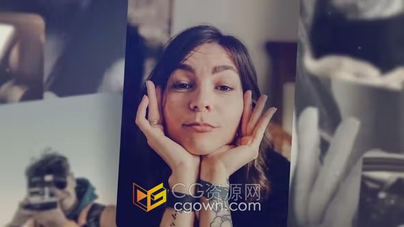 照片幻灯片AE模板优雅回忆浪漫旅行情人婚礼视频相册