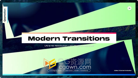 AE模板-支持高达8K多彩现代图形转场动画