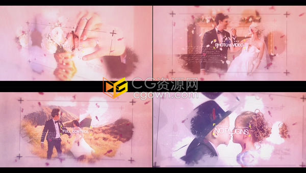 艺术感油墨水彩幻灯片婚礼相册素描介绍粉笔动画视频展示-AE模板下载