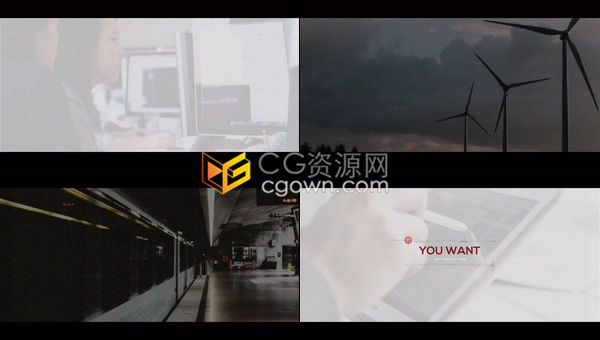 数字失真文字标题高科技动画企业介绍游戏视频技术推广演示-AE模板