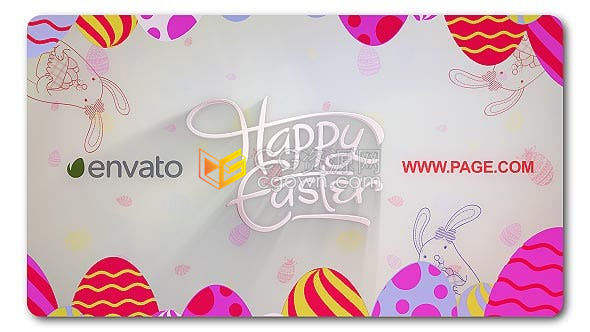 有趣多彩快乐复杂节标志片头卡通儿童节日问候AE模板