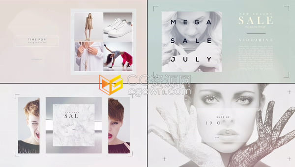 时尚品牌服装内衣饰品简约宣传幻灯片动态杂志介绍视频-AE模板下载