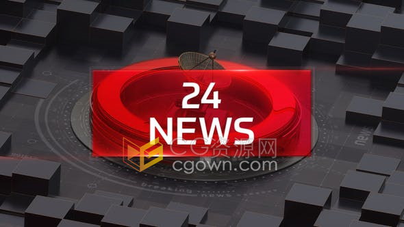 三维空间感多场景快速切换新闻频道包装片头-AE模板
