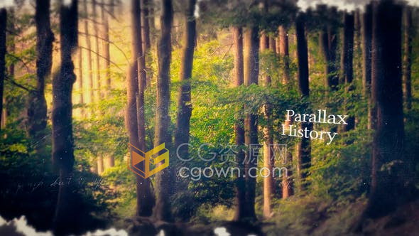 视差效果历史复古风城市企业宣传幻灯片图文展示视频相册-AE/PR模板