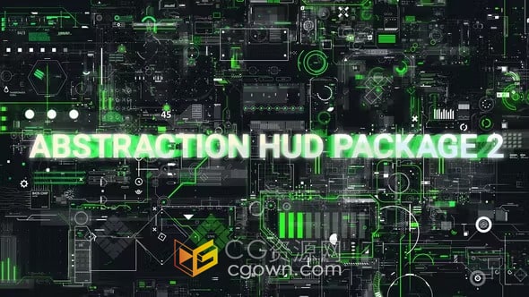 AE模板-25种抽象3D Hud高科技元素Abstraction HUD Pack 2
