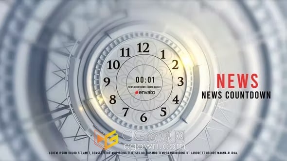 AE模板-3d倒计时介绍数字新闻倒计时片头