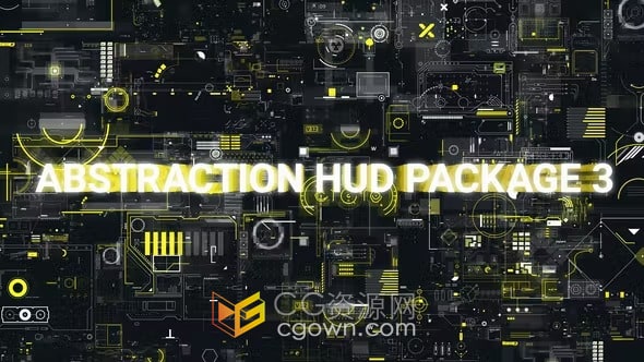 AE模板-25种高科技HUD元素包Abstraction HUD Pack 3