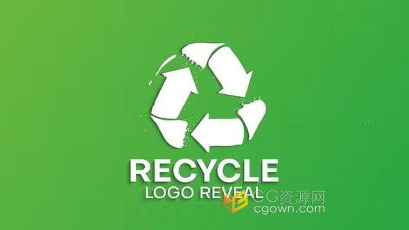 绿色生态回收再利用环保主题宣传视频片头-AE模板