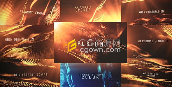 抽象粒子文字电影标题预告片-AE模板下载