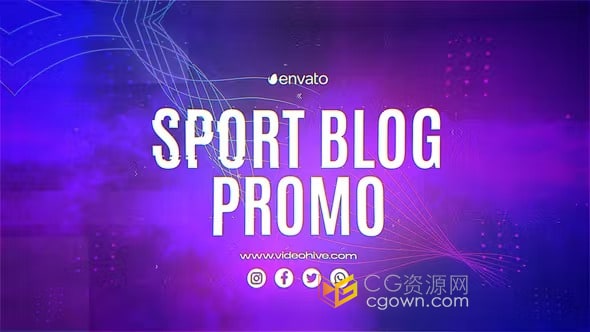 体育博客宣传充满活力积极进取介绍视频片头-AE模板