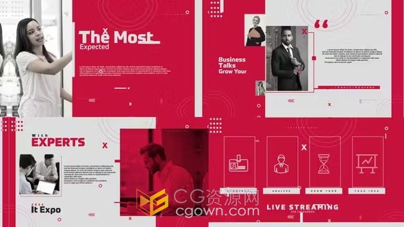 商务活动介绍企业动态广告社交媒体宣传视频-AE模板