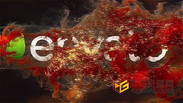 LOGO火焰爆炸烟雾粒子沙特效动画演绎标志效果片头视频-AE模板免费下载