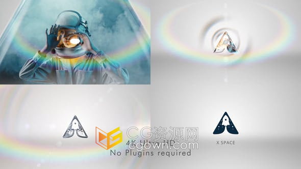 AE模板-快速光效明亮公司品牌LOGO宣传片头动画4K