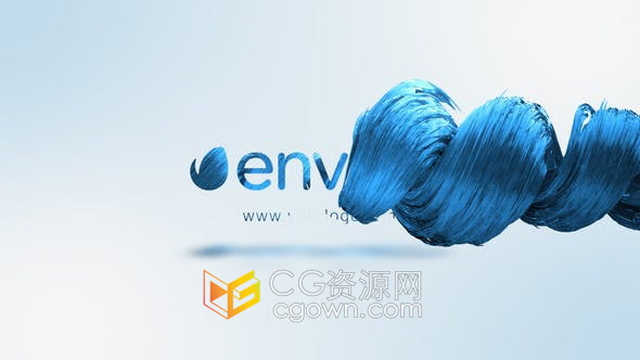 AE模板-三维线条串连螺旋状动画演示品牌标志LOGO片头
