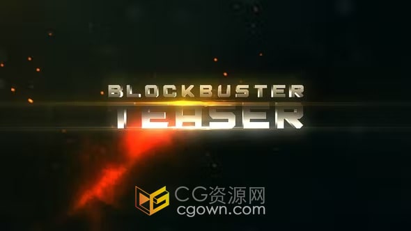 AE模板-史诗电影大片预告片光影闪烁强大火焰标题介绍动画