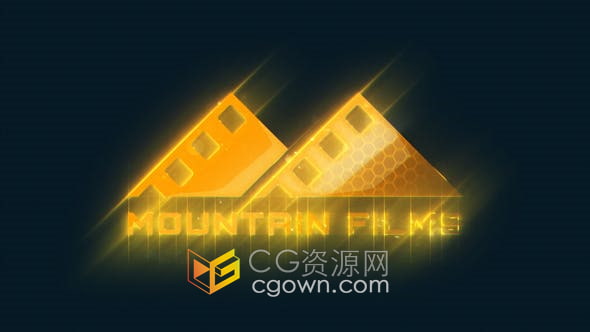 AE模板-大气简洁光效粒子演绎电影片名公司名称标志LOGO动画