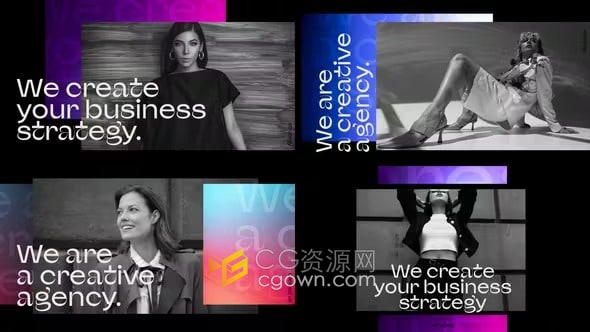 AE模板-商业公司年度总结回顾视频制作企业时间表业务战略演示