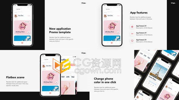 iPhone 12 Pro模拟演示手机移动APP应用程序网站介绍展示-AE模板