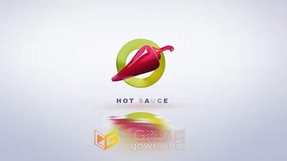 AE模板-带阴影效果拟物化光泽感标志动画