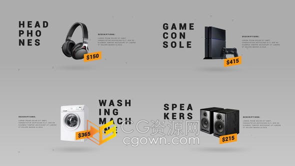 数码产品促销广告视频展示商品优惠价格商店宣传片-AE模板