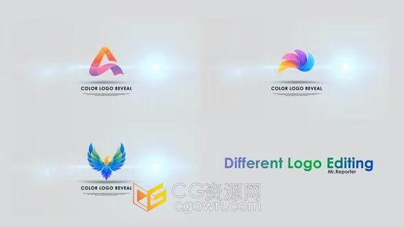 AE模板-简单简约设计干净明亮公司品牌LOGO标志动画