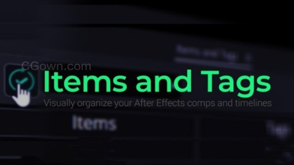 Items and Tags v1.2 AE脚本直观智能过滤管理项目和标签选择