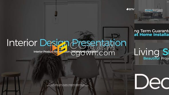 室内设计展示酒店宣传样板间设计装修公司视频宣传图册-AE模板下载