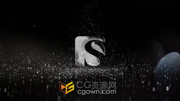 AE模板-钻石般闪耀奢华粒子标志飞溅散落效果庆典仪式LOGO片头