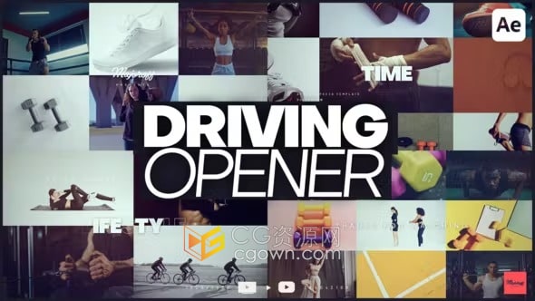 AE模板-快速时尚多屏图文开场社交媒体宣传片头