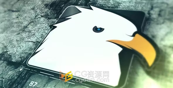 AE模板-3D科技LOGO标志全景镜头慢动作展示动画