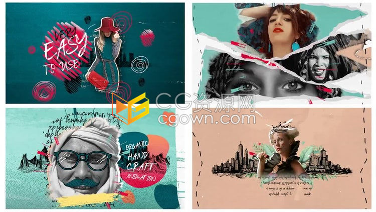 4k彩色手绘插画动漫风时尚现代宣传包装广告视频节目演示动画-AE模板