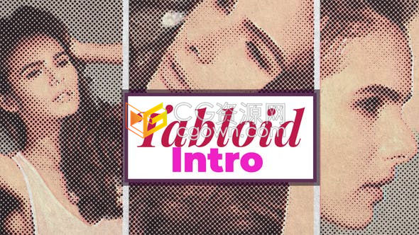 时尚动感跳跃文字动画小报简介魅力宣传海报片头-AE模板下载