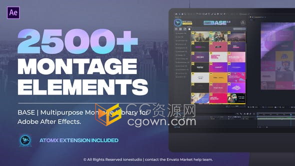 2500+视频制作元素包括转场标题字幕条调色预设光效特效动画效果-AE模板脚本