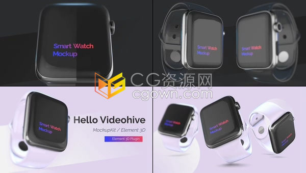智能手表3D模型APP应用程序介绍展示专业产品应用视频包装动画-AE模板