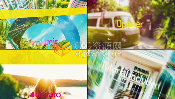 欢快节奏感快速转场多彩动态排版标题宣传片-AE模板下载