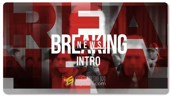 政治经济社会新闻直播介绍新闻频道包装片头-AE模板